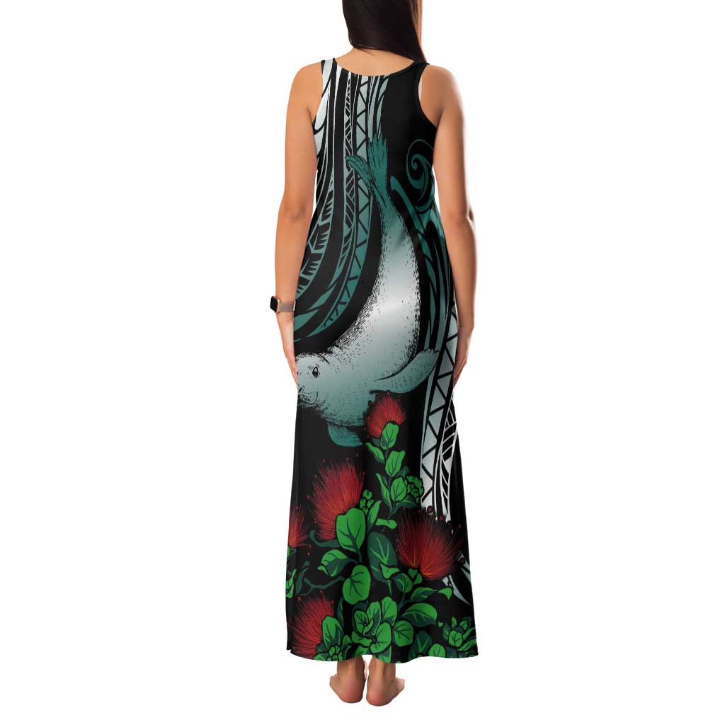 Aloha Hawaii Monk Seal Tank Maxi Dress Mix Ohia Lehua