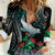 Aloha Hawaii Monk Seal Women Casual Shirt Mix Ohia Lehua