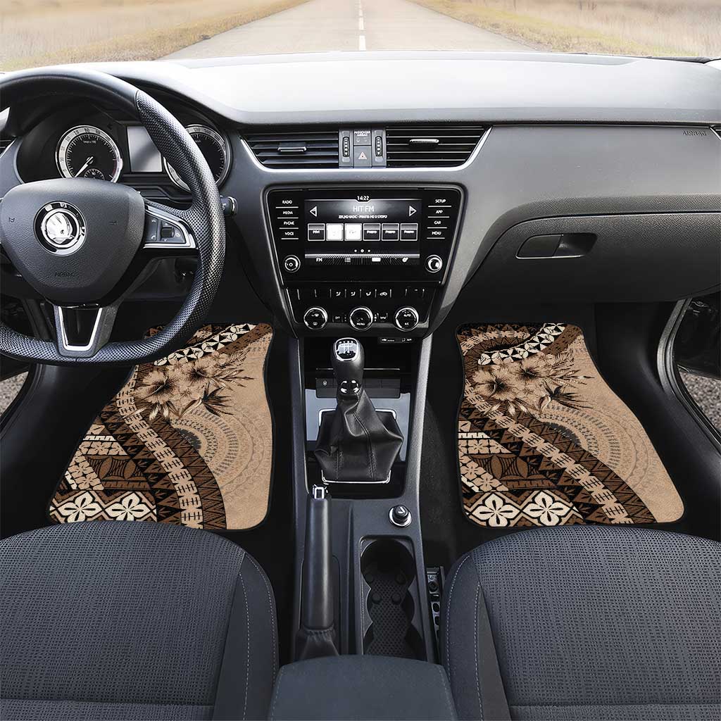 Bula Fiji Car Mats Mocha Brown Kaivity Masi Tapa