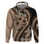 Bula Fiji Hoodie Mocha Brown Kaivity Masi Tapa