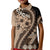 Bula Fiji Kid Polo Shirt Mocha Brown Kaivity Masi Tapa