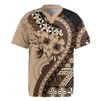 Bula Fiji Rugby Jersey Mocha Brown Kaivity Masi Tapa
