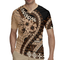 Bula Fiji Rugby Jersey Mocha Brown Kaivity Masi Tapa