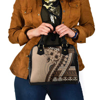 Bula Fiji Shoulder Handbag Mocha Brown Kaivity Masi Tapa