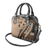 Bula Fiji Shoulder Handbag Mocha Brown Kaivity Masi Tapa