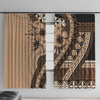 Bula Fiji Window Curtain Mocha Brown Kaivity Masi Tapa