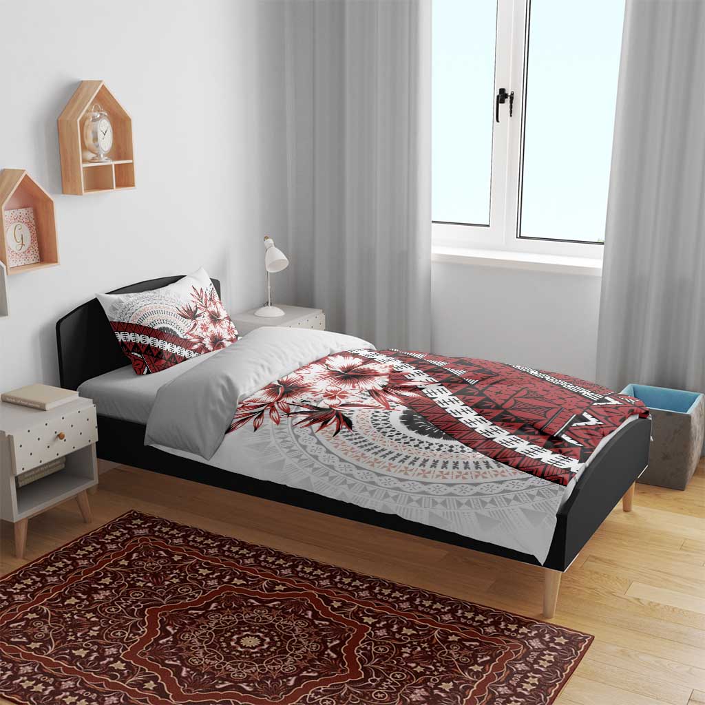 Bula Fiji Bedding Set White Kaivity Masi Tapa