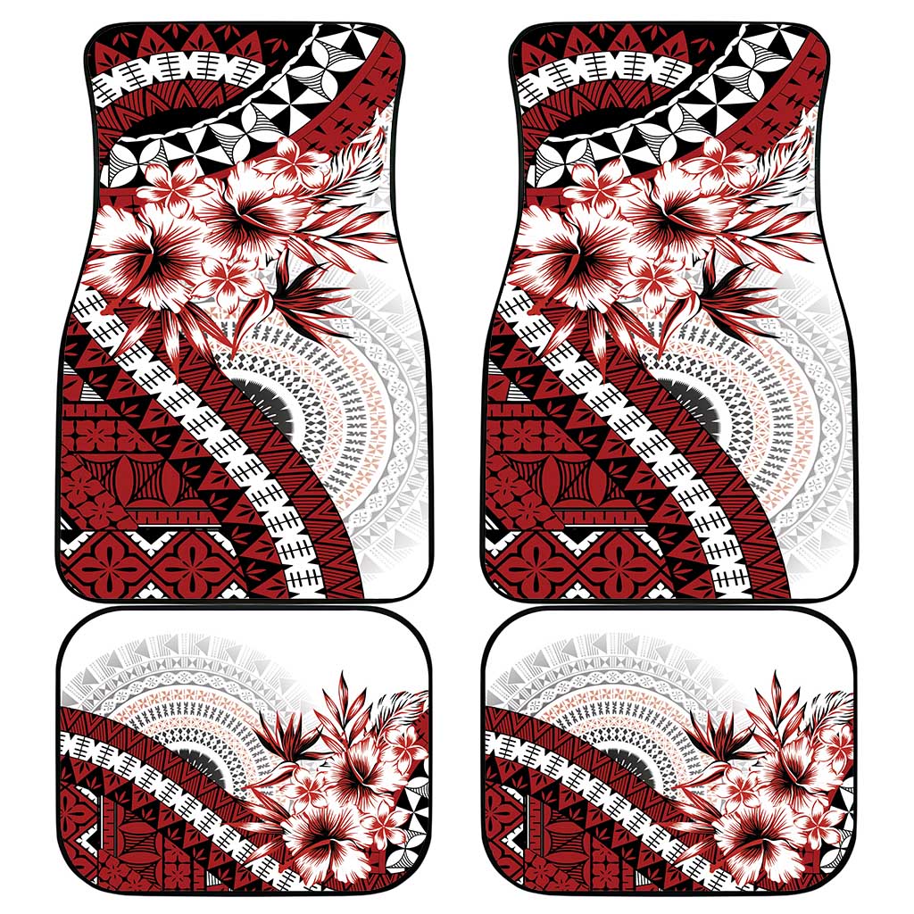 Bula Fiji Car Mats White Kaivity Masi Tapa