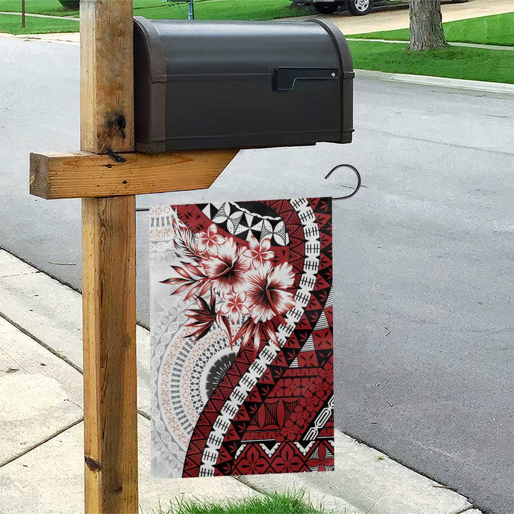 Bula Fiji Garden Flag White Kaivity Masi Tapa