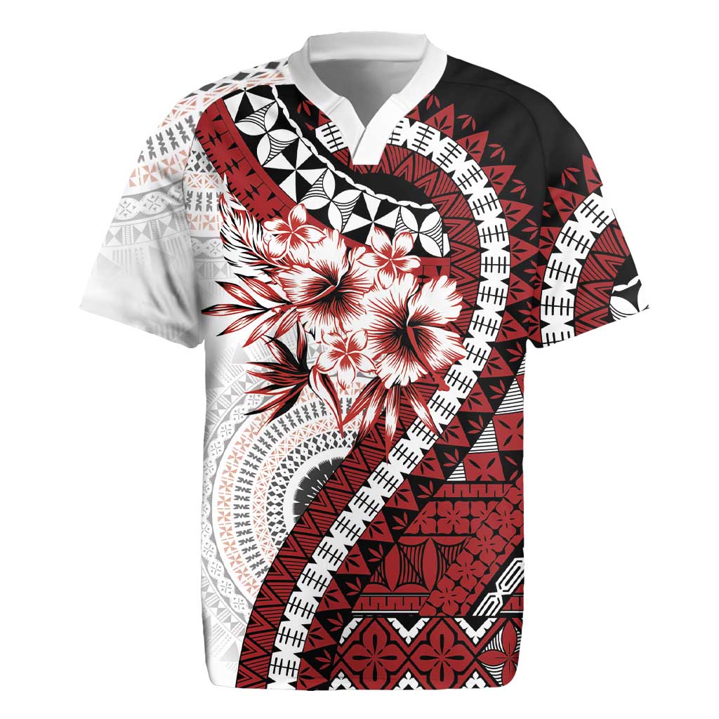 Bula Fiji Rugby Jersey White Kaivity Masi Tapa