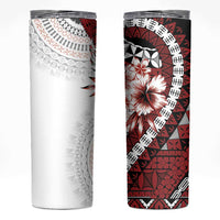 Bula Fiji Skinny Tumbler White Kaivity Masi Tapa