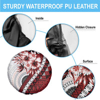 Bula Fiji Spare Tire Cover White Kaivity Masi Tapa