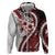 Bula Fiji Zip Hoodie White Kaivity Masi Tapa