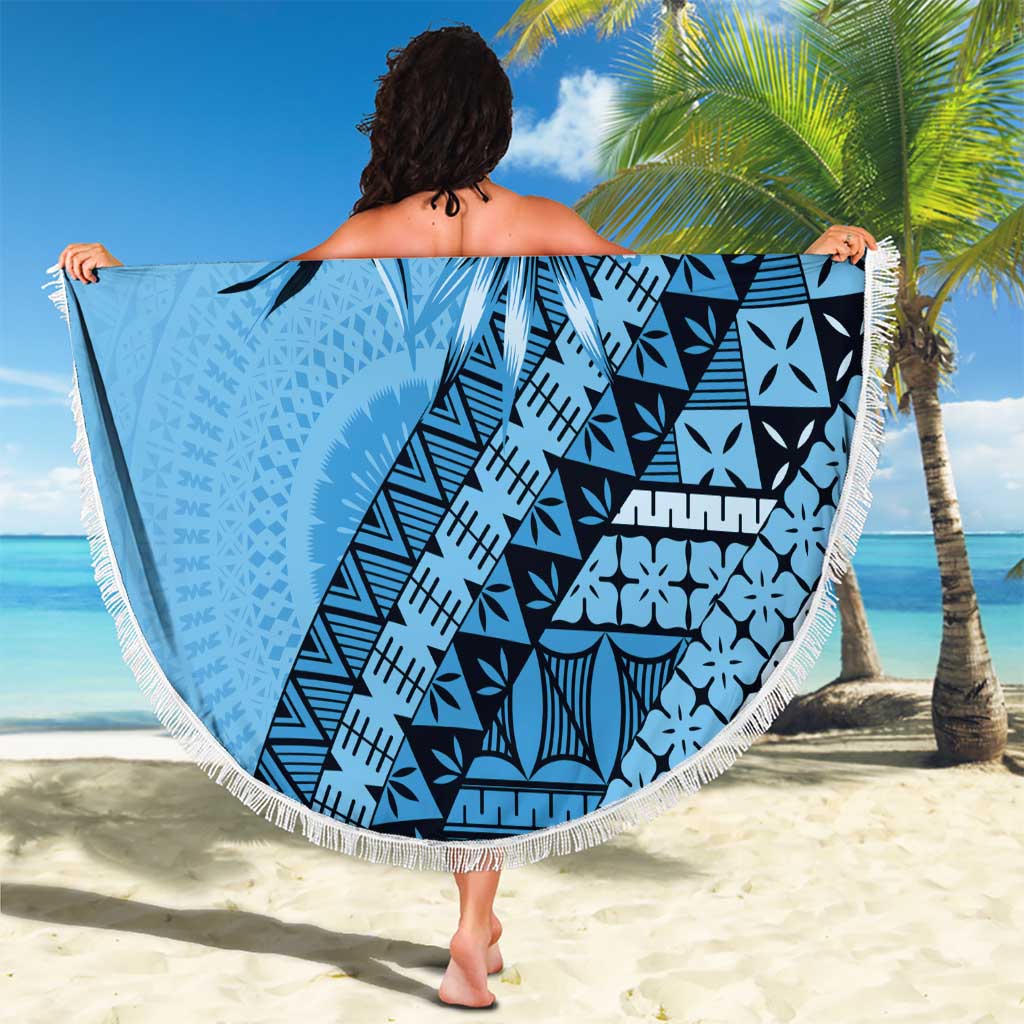 Bula Fiji Beach Blanket Turquoise Kaivity Masi Tapa