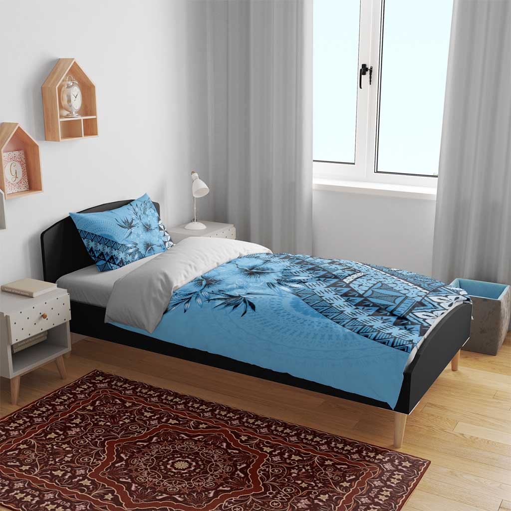 Bula Fiji Bedding Set Turquoise Kaivity Masi Tapa