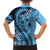 Bula Fiji Family Matching Short Sleeve Bodycon Dress and Hawaiian Shirt Turquoise Kaivity Masi Tapa