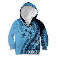Bula Fiji Kid Hoodie Turquoise Kaivity Masi Tapa