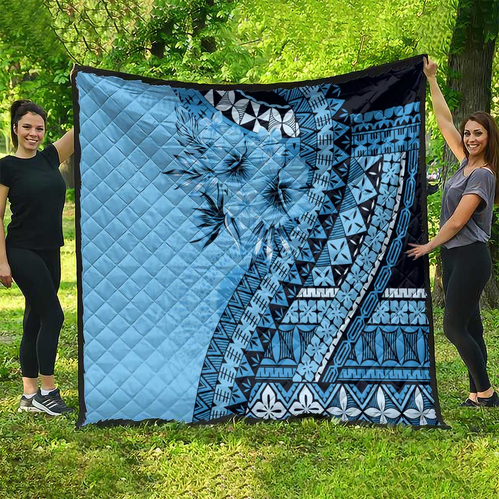 Bula Fiji Quilt Turquoise Kaivity Masi Tapa