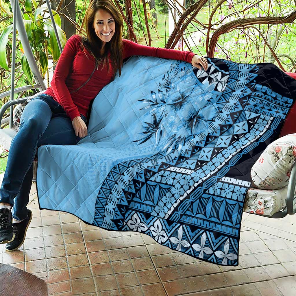 Bula Fiji Quilt Turquoise Kaivity Masi Tapa