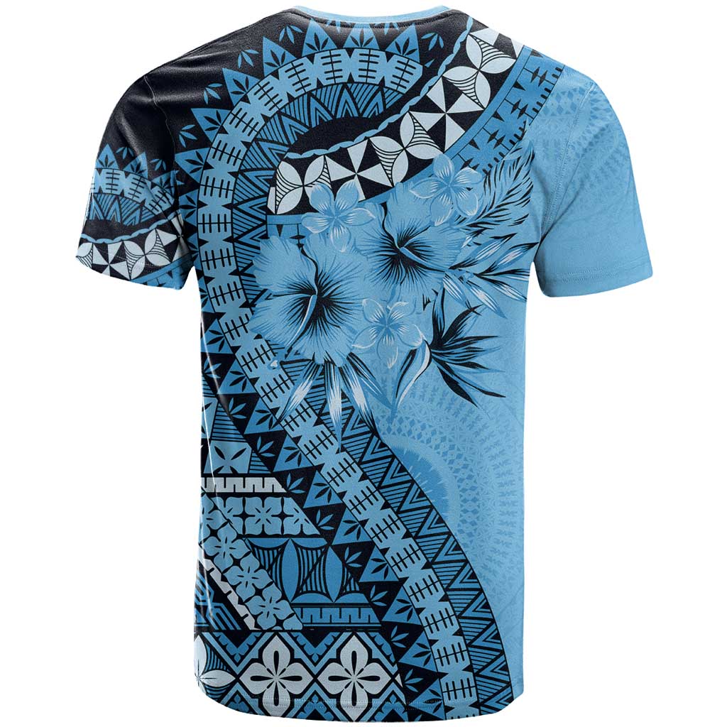 Bula Fiji T Shirt Turquoise Kaivity Masi Tapa