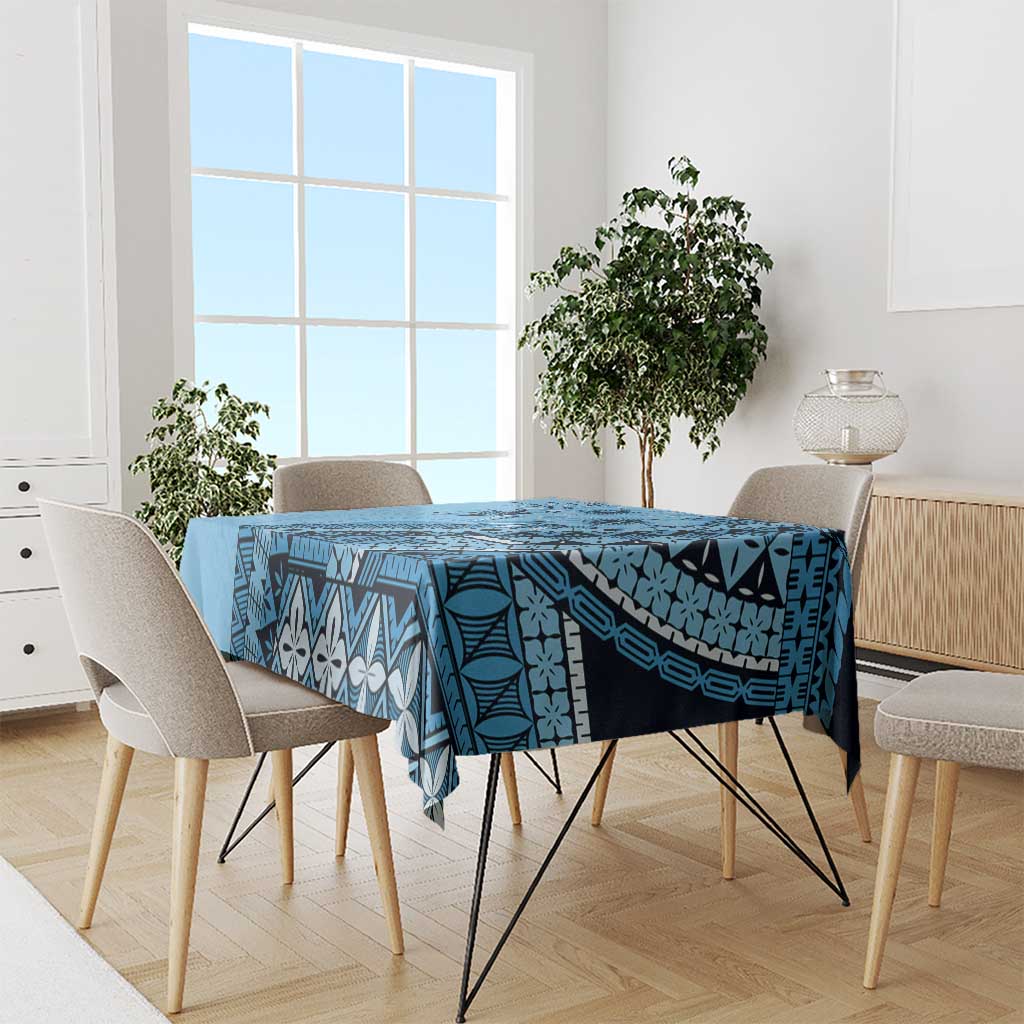 Bula Fiji Tablecloth Turquoise Kaivity Masi Tapa