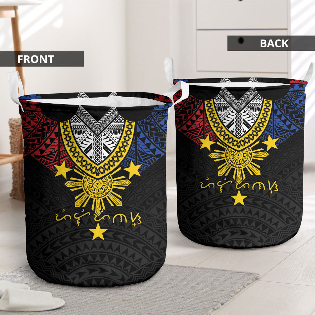 Philippines Heritage Baybayin Mix Polynesian Laundry Basket