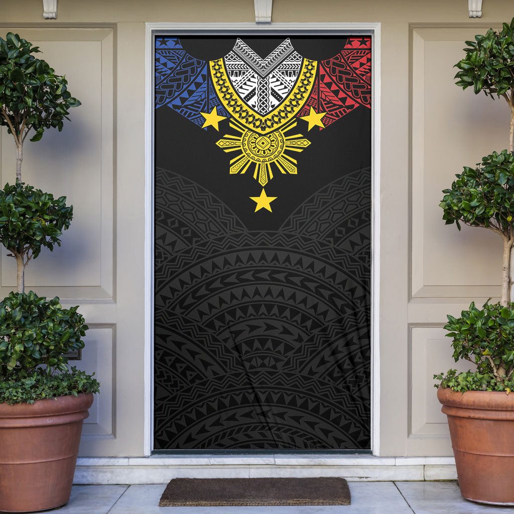 Philippines Heritage Baybayin Mix Polynesian Door Cover