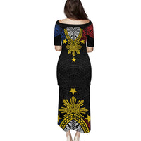 Philippines Heritage Baybayin Mix Polynesian Family Matching Puletasi and Hawaiian Shirt