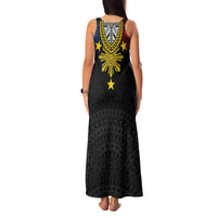 Philippines Heritage Baybayin Mix Polynesian Family Matching Tank Maxi Dress and Hawaiian Shirt