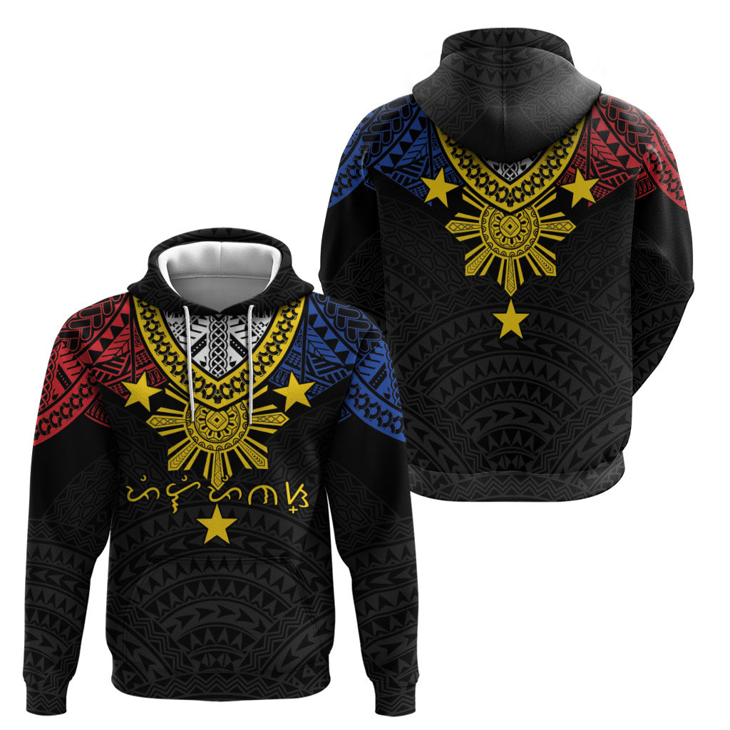 Philippines Heritage Baybayin Mix Polynesian Hoodie LT7 - Polynesian Pride