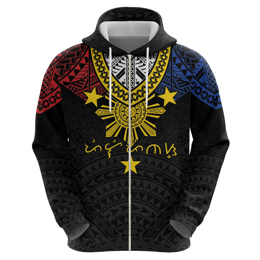 Philippines Heritage Baybayin Mix Polynesian Hoodie LT7 - Polynesian Pride