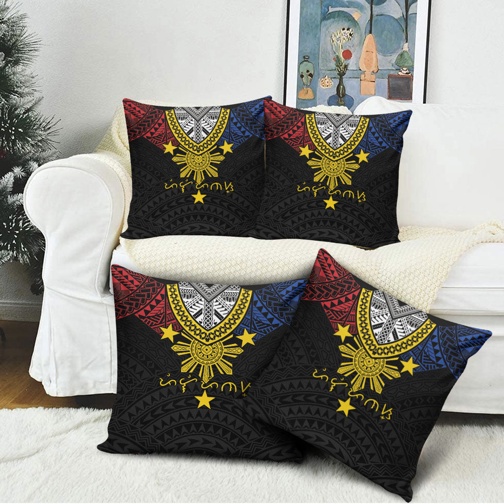 Philippines Heritage Baybayin Mix Polynesian Pillow Cover