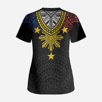 Philippines Heritage Baybayin Mix Polynesian Scrub Top