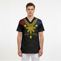 Philippines Heritage Baybayin Mix Polynesian Scrub Top