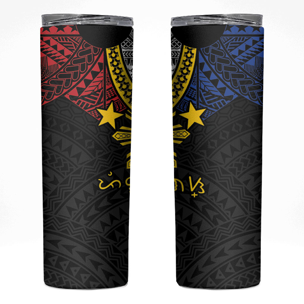Philippines Heritage Baybayin Mix Polynesian Skinny Tumbler