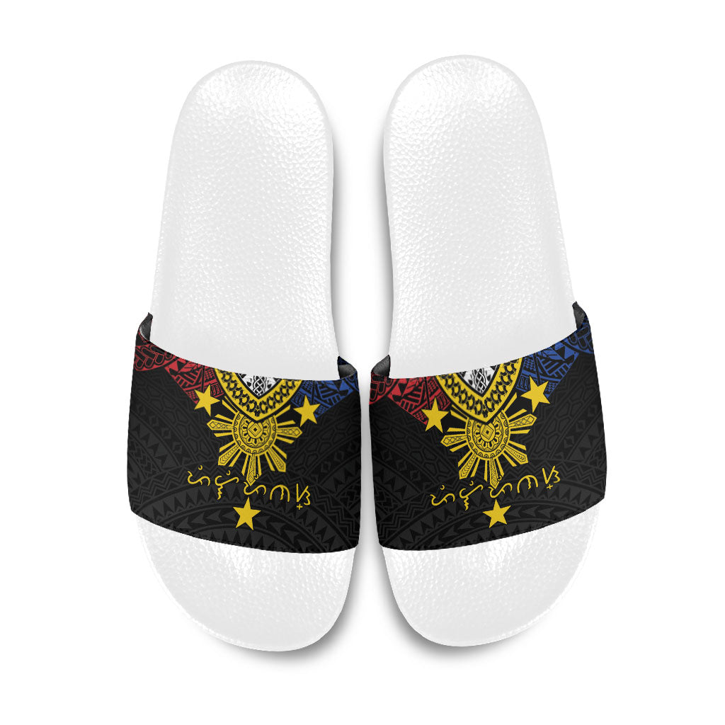 Philippines Heritage Baybayin Mix Polynesian Slide Sandals