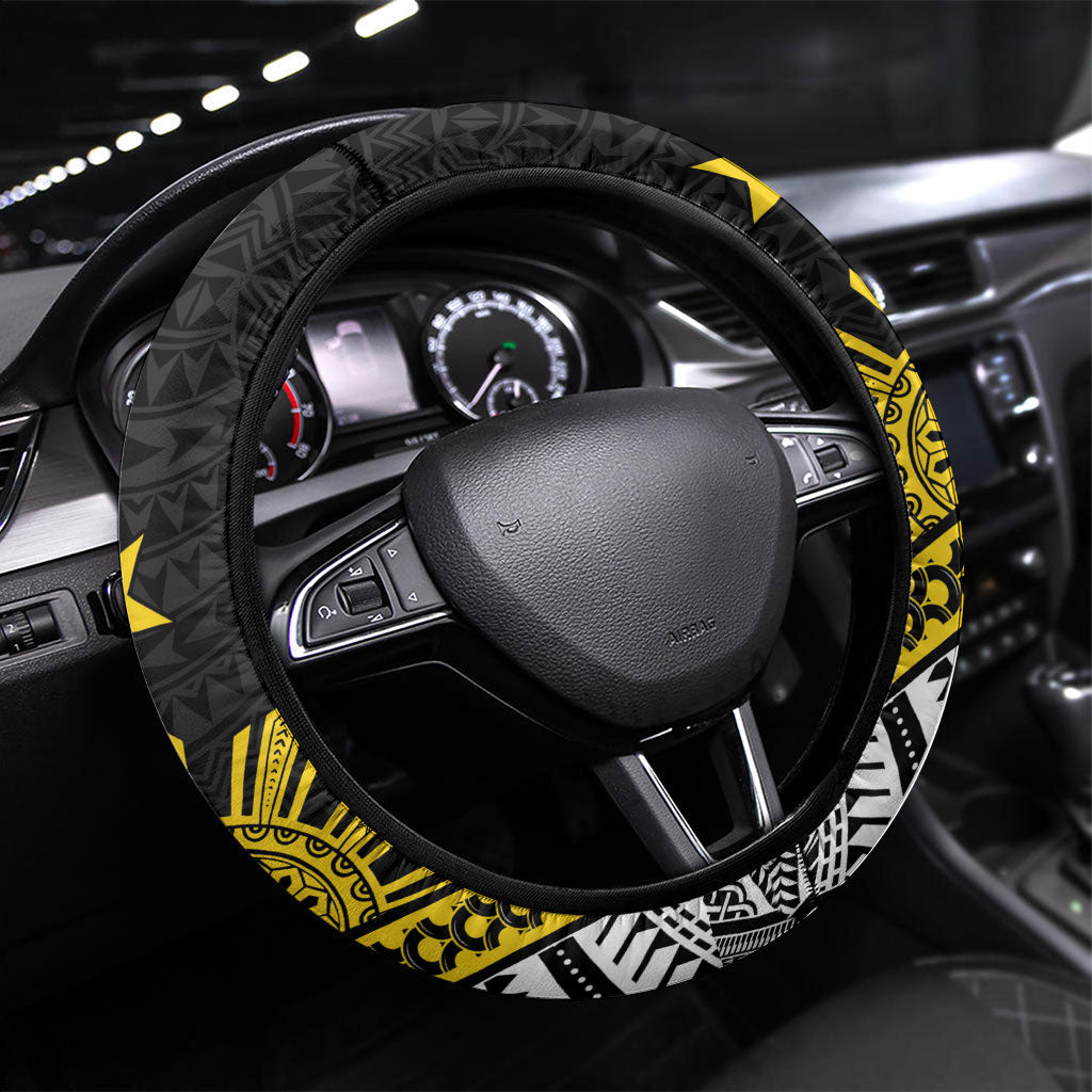 Philippines Heritage Baybayin Mix Polynesian Steering Wheel Cover