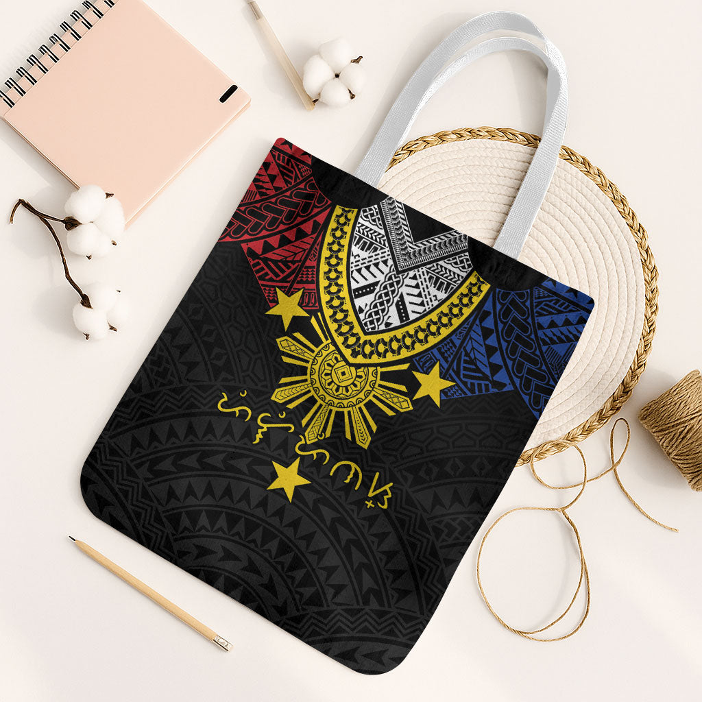 Philippines Heritage Baybayin Mix Polynesian Tote Bag