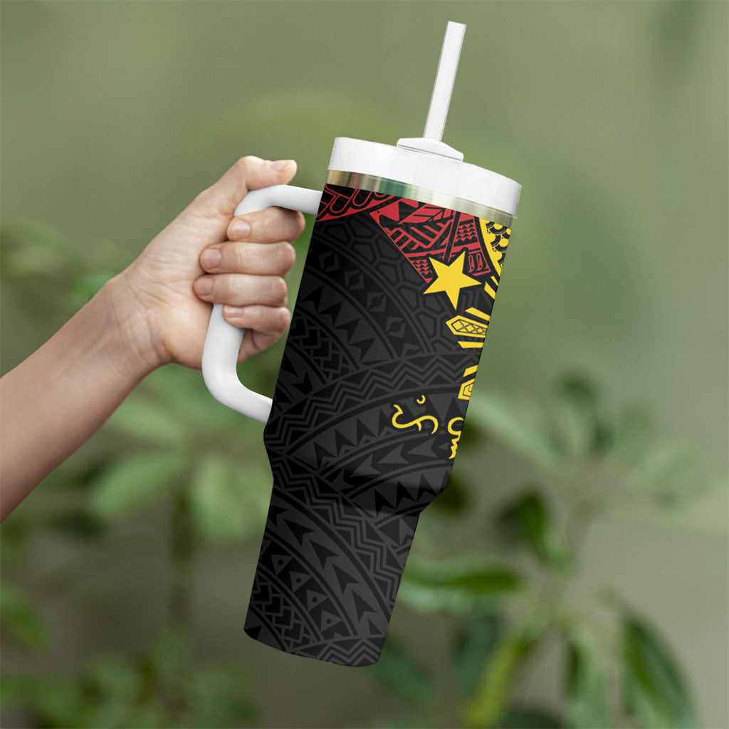Philippines Heritage Baybayin Mix Polynesian Tumbler With Handle