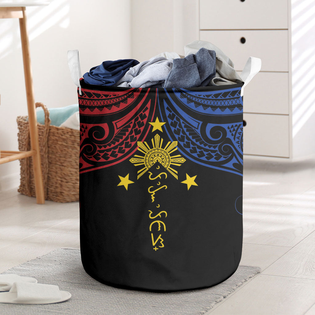 Philippines Heritage Laundry Basket Baybayin Philipinas Sun