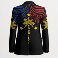 Philippines Heritage Personalized Blazer Baybayin Philipinas Sun