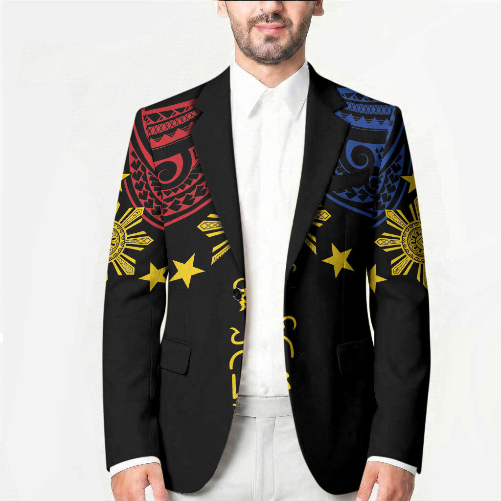 Philippines Heritage Personalized Blazer Baybayin Philipinas Sun