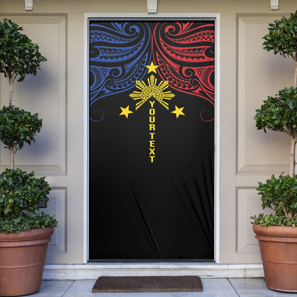 Philippines Heritage Personalized Door Cover Baybayin Philipinas Sun