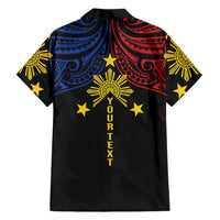 Philippines Heritage Personalized Family Matching Puletasi and Hawaiian Shirt Baybayin Philipinas Sun