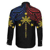 Philippines Heritage Personalized Family Matching Summer Maxi Dress and Hawaiian Shirt Baybayin Philipinas Sun