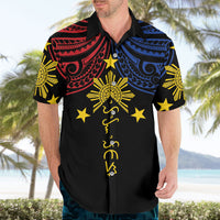Philippines Heritage Personalized Hawaiian Shirt Baybayin Philipinas Sun