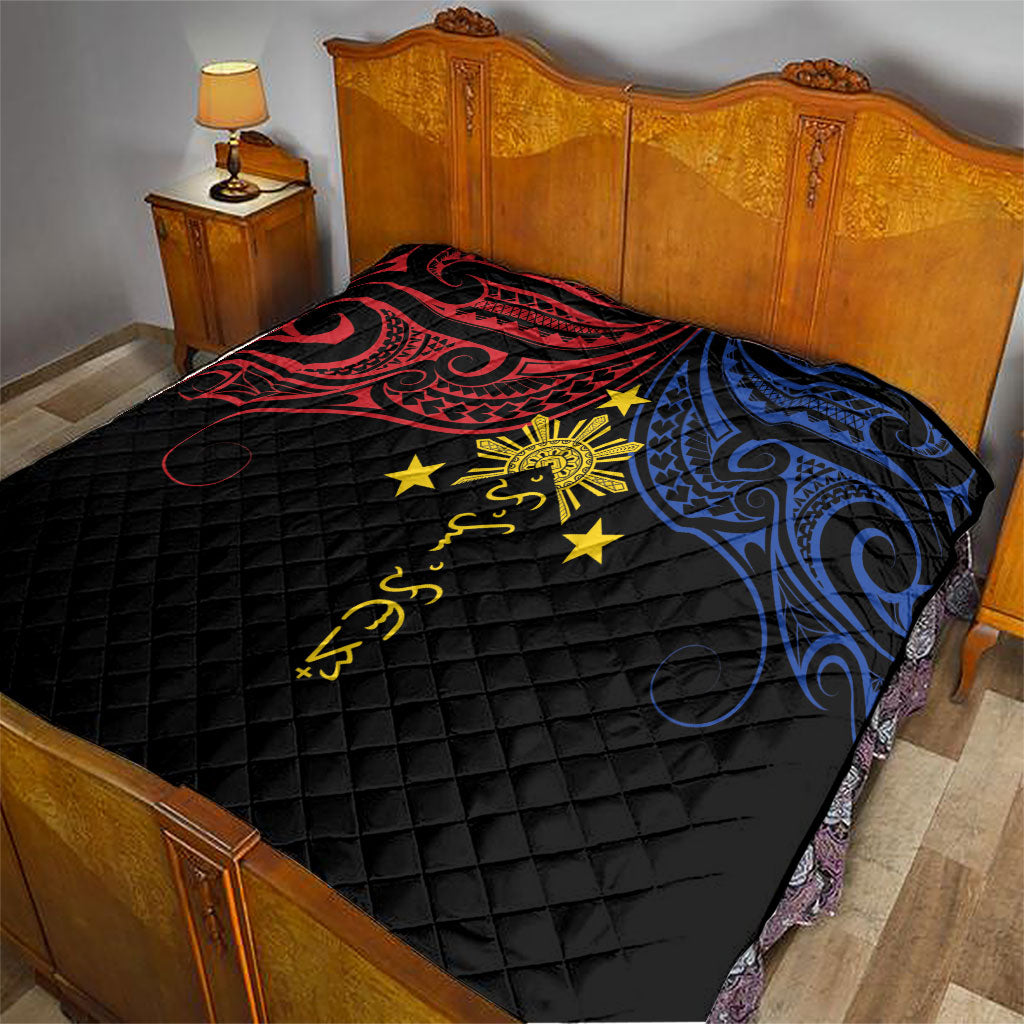 Philippines Heritage Quilt Baybayin Philipinas Sun