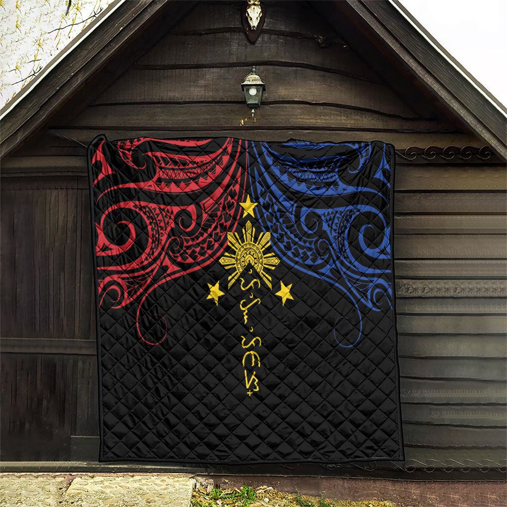 Philippines Heritage Quilt Baybayin Philipinas Sun