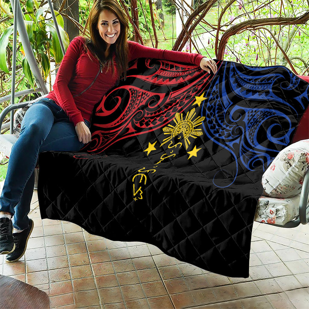 Philippines Heritage Quilt Baybayin Philipinas Sun