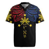 Philippines Heritage Personalized Rugby Jersey Baybayin Philipinas Sun